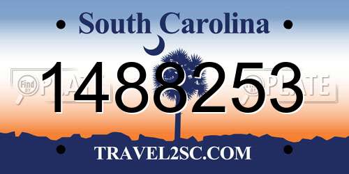1488253 South Carolina License Plate