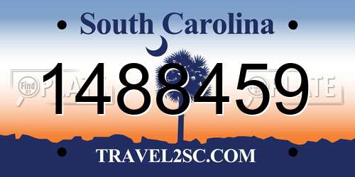 1488459 South Carolina License Plate