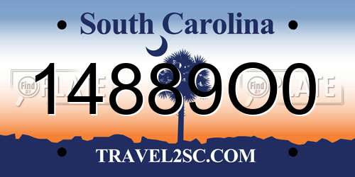 14889O0 South Carolina License Plate