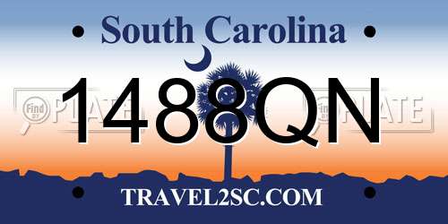1488QN South Carolina License Plate