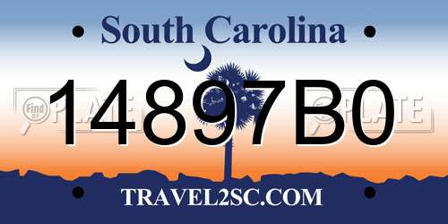 14897B0 South Carolina License Plate