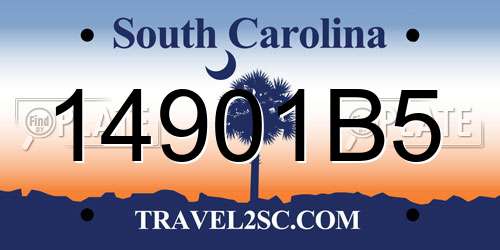 14901B5 South Carolina License Plate