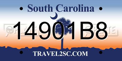 14901B8 South Carolina License Plate