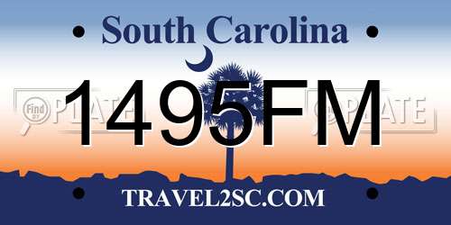 1495FM South Carolina License Plate
