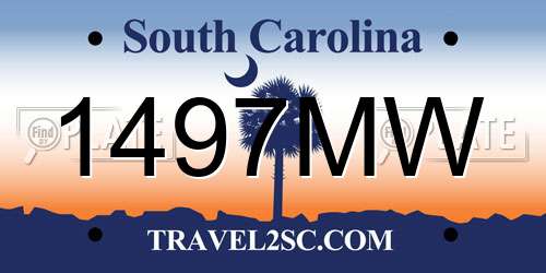 1497MW South Carolina License Plate