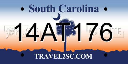 14AT176 South Carolina License Plate