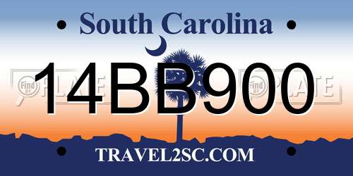 14BB900 South Carolina License Plate