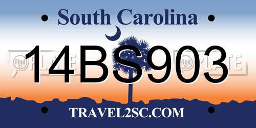 14BS903 South Carolina License Plate
