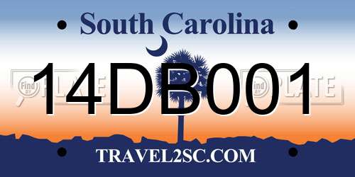 14DB001 South Carolina License Plate