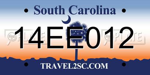 14EE012 South Carolina License Plate