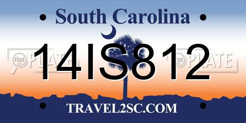 14IS812 South Carolina License Plate