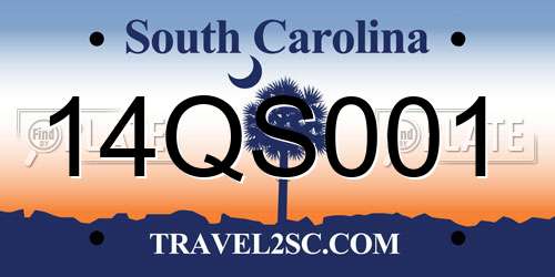 14QS001 South Carolina License Plate