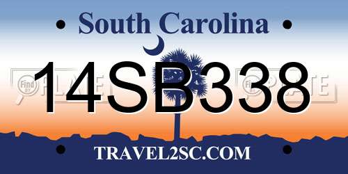 14SB338 South Carolina License Plate