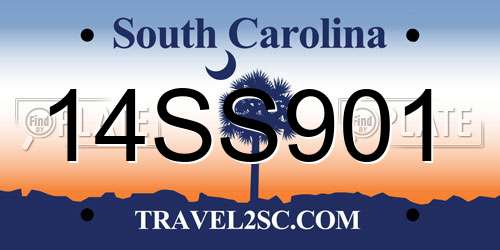 14SS901 South Carolina License Plate