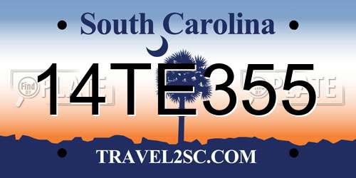 14TE355 South Carolina License Plate