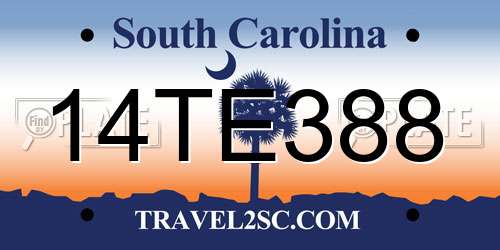 14TE388 South Carolina License Plate