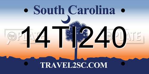 14TI240 South Carolina License Plate
