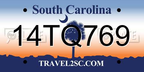 14TQ769 South Carolina License Plate