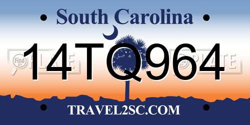14TQ964 South Carolina License Plate