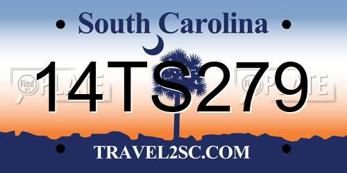 14TS279 South Carolina License Plate
