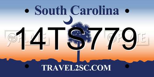 14TS779 South Carolina License Plate