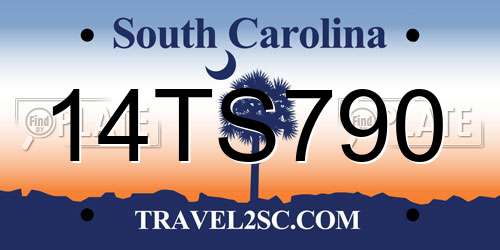 14TS790 South Carolina License Plate