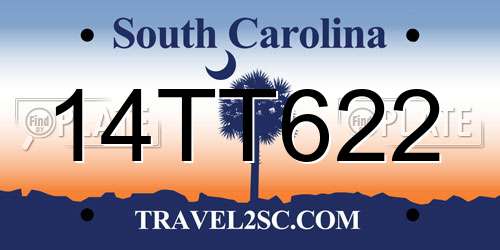 14TT622 South Carolina License Plate