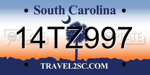 14TZ997 South Carolina License Plate