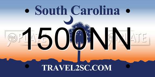 1500NN South Carolina License Plate