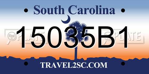 15035B1 South Carolina License Plate