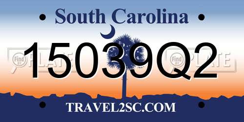 15039Q2 South Carolina License Plate