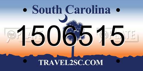 1506515 South Carolina License Plate