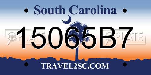 15065B7 South Carolina License Plate