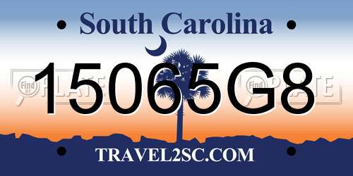 15065G8 South Carolina License Plate