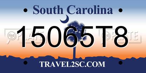15065T8 South Carolina License Plate