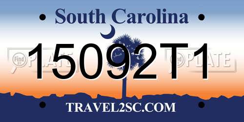 15092T1 South Carolina License Plate