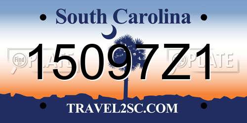 15097Z1 South Carolina License Plate