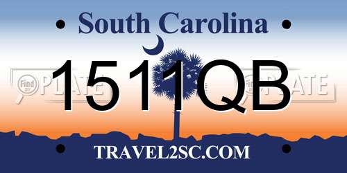 1511QB South Carolina License Plate