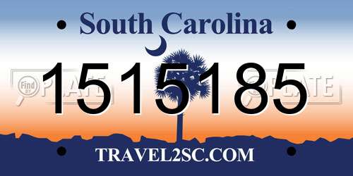1515185 South Carolina License Plate