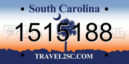 1515188 South Carolina License Plate