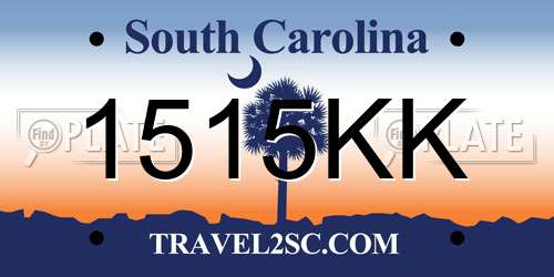 1515KK South Carolina License Plate