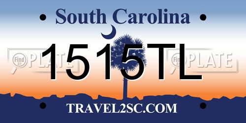 1515TL South Carolina License Plate