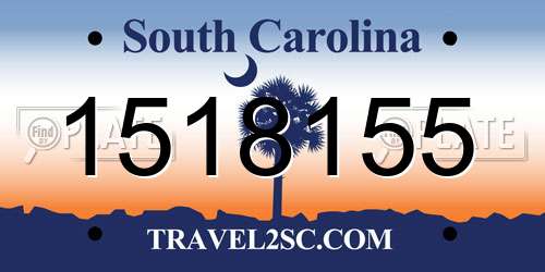 1518155 South Carolina License Plate