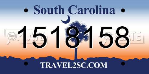 1518158 South Carolina License Plate