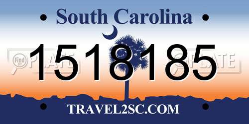 1518185 South Carolina License Plate