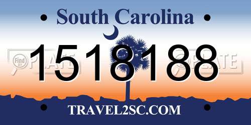 1518188 South Carolina License Plate