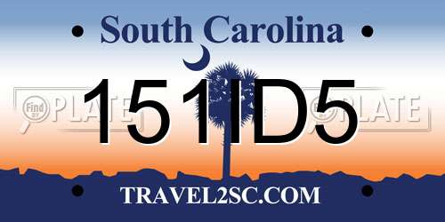 151ID5 South Carolina License Plate
