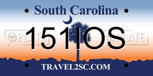 151IOS South Carolina License Plate