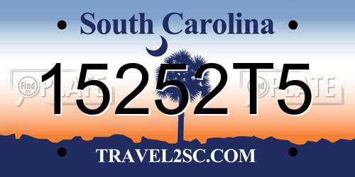 15252T5 South Carolina License Plate