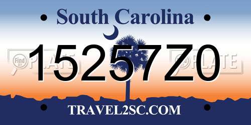 15257Z0 South Carolina License Plate